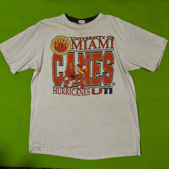 Final Play Other - Vintage University of Miami Hurricanes T Shirt Mens XL Football 90s Sports